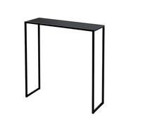 Iron Table, Narrow Console Table for Hallway, Slim Tall Sofa Tables Rectangular Side Table with Metal Frame for Bedroom and Living Room, Black/White, Space Saving(Size:60*25*60cm,Color:Black)