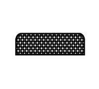 Iron Tabletop Divider with Frosted Panel, Low Fence Grid for Restaurant Bar Cafe Office Hotel, 39.4x11.8 Inch Decorative Partition, Stable Hand-Welded Design, Creates Private Space and Modern