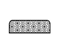 Iron Tabletop Divider with Frosted Panel, Low Fence Grid for Restaurant Bar Cafe Office Hotel, 39.4x11.8 Inch Decorative Partition, Stable Hand-Welded Design, Creates Private Space and Modern