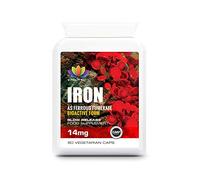 Iron Tablets 14mg - Supports Cognitive Function and Immune System - Helps Tiredness and Fatigue - UK Made - Vegan Friendly (90)