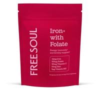 Iron Tablets High Strength 14mg | Energy Tablets with Vitamin C, Folate & B12 | Vegan | 30 Tablets | Free Soul
