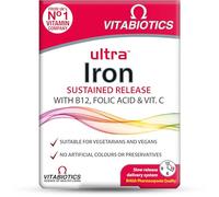 Iron Tablets Supplement, Boosts Energy, Vitality, Power and Immunity and Supports Against Anemia, Tiredness and Fatigue with Added Vitamin C Vitamin B12 and Folic Acid (Vitamin B9), Vitabiotics Ultra
