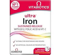 Vitabiotics Iron Tablets Ultra - Energy & Immunity - Vitamin C, B12 & Folic Acid - Pack of 30