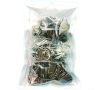 Iron Tail Clips 25mm 3-Color Pack for Crafts | 60 pieces total, silver dark gray bronze mix, 25mm compact size, sturdy iron build, no-nail install