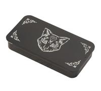 Iron Tarot Card Storage Case Portable Tarot Cards Box Astrologys Divination Storage Case Portable Playing Card Container Tarot Cards Storage Box Gift Box For Tarot Cards Portable Card Storage