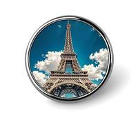 Iron Tower Brooch Pins Lapel Pins for Men Women Badge Button Cover Decorative Jewelry Charms for Hats Bags Backpacks Suits Shirts Scarves Clothing Accessories Banquet Wedding Gift