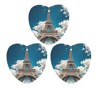 Iron Tower Car Air Freshener, 3 Pcs Love form Hanging Air Freshener Cards, Long Lasting Fragrance Scented Cards for Car, Home, Office Black-style