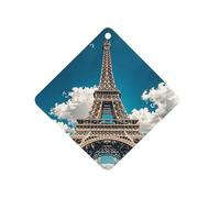 Iron Tower Car Air Freshener Hanging, Long Lasting Scented Car Aromatherapy Tablets, Rhombus Fragrance Scented Cards for Vehicles, Bedroom, Wardrobe Black-style