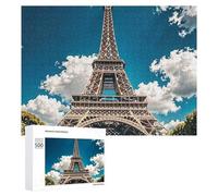 Iron Tower Puzzle for Adults Wooden Jigsaw Puzzle for Mother's Day Premium Puzzle with Unique Art Design Challenging Brain Teaser Birthday Gift for All Ages 500 PCS