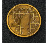 Iron Training Coin for Morse Code Drills Supporting Educational Use by Radio Clubs Schools and Individual Learners of Telegraphy (gold)