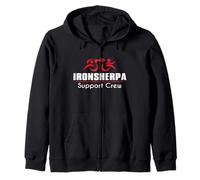 IRON Tri SHERPA - Support Crew Triathlon Triathlete Inspired Zip Hoodie