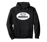 IRON Tri Sherpa WIFE Triathlon - Haul Cheer Kiss Triathlete Pullover Hoodie
