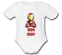iron Unique Baby Vest Baby Grow Babygrow Boys Girls UNISEX cute funny man stark tony