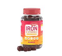 Iron & Vitamin C - Vegan Chewable Gummies - Chewable Vitamin C & Iron Supplement | Helps Strengthen Your Immune System | Sugar Free Gummies | Ferrous Sulfate Iron | Suitable for All Age - One a Day