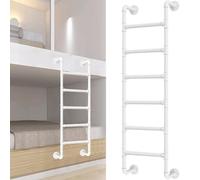 Iron Wall Mounted Bunk Bed Ladder - 3/4/5 Step Safety Climb for Loft Beds Emergency Fire Escape Ladder 83in Height Sturdy Design for Safe Access and Egress