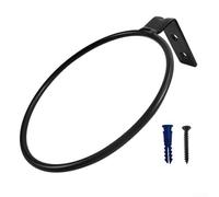 Iron Wall Mounted Plant Pot Ring Holder for Vertical Garden, Heavy Duty Flower Basket Bracket for Balcony Railing Office, Space Saving Hanger(8 inch)