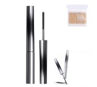 Iron Wand Mascara, Brushless Metal Wand Mascara, Waterproof Without Smudging Long Washable No Flaking Lasting Extensions Mascaras (Black)