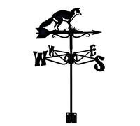 Iron Weather Vane Exquisite Metal Weather Vane Ornament Vintage Black Weathervane Wind Direction Indicator Outdoor Garden Roof Paddock Decoration Vane-Fox