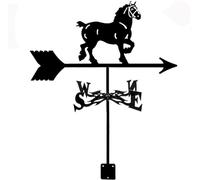 Iron Weather Vane Weather Vane Wind Professional Measuring Tool Direction Indicator Coating Weathervane Garden Farm Yard-War Horse