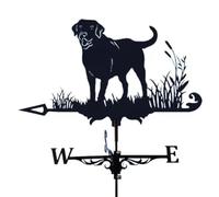 Iron Weather Vane With Labrador Ornament Weathervane For Roofs Gardens Winds Direction Indicators Outdoor Decoration
