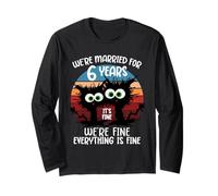 Iron Wedding We're Married for 6 Years Long Sleeve T-Shirt