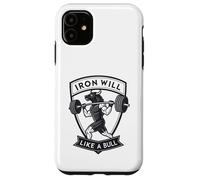 Iron Will Like a Bull Motivational Strength Art Case for iPhone 11