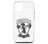 Iron Will Like a Bull Motivational Strength Art Case for iPhone 12/12 Pro