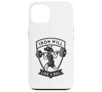 Iron Will Like a Bull Motivational Strength Art Case for iPhone 13
