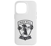 Iron Will Like a Bull Motivational Strength Art Case for iPhone 14 Pro Max