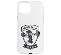 Iron Will Like a Bull Motivational Strength Art Case for iPhone 15 Plus