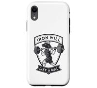 Iron Will Like a Bull Motivational Strength Art Case for iPhone XR