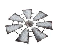 Iron Windmill Wall Decor Metal Art Craft for Interior Exterior Walls | Simple Rustic Style, Weather Resistant Finish, Lounge Bedroom Display, Creative Home Ornament