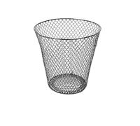 Iron Wire Mesh Waste Bin with Open mesh Construction, Open-top Basket for Offices, Study Rooms and classrooms, Black Colour and 30 x 25 x 25cm, for Paper Waste, in Living Spaces