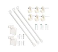 Iron Wire Shelf Supports for Closet Laundry Room 17inch 100LB Load Capacity Easy Installation Metal Construction Closet Shelf Brackets Wire Brackets