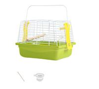 Iron Wire Travel Bird Cage for Parrots Intake Buggies with Removable Tray and Comfortable Perch