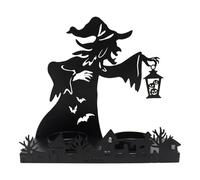 Iron Witches Shape Candlestick For Halloween Home And Office Decoration With LED Compatibilitys Witches Holder