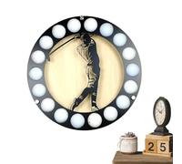 Iron Wood Golf Ball Rack - Wall Mount Display Shelf Holder, Creative Stylish Collection Display Unit | Living Room Man Cave Office Decor, Golfers Enthusiasts Wall Mount Decor Showcase