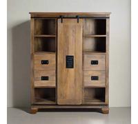 Iron Works Cabinet - Mango Wood - 1 Door
