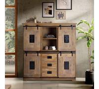 Iron Works Cabinet - Mango Wood - 4 Door