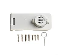 Iron Zinc Alloy Password Lock 4.5 Inch Black White | Keyless 3-digit for code, 1000 combinations, no keys lost, iron zinc alloy, black or white finish(White)