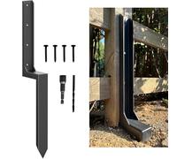 IRONBABE Fence Post Repair Kit - Fix Broken/Leaning 4x4/6x6 Wood Posts with Thickened 11-Gauge Steel Anchor Stake (Heavier at 5.47 lbs, 1-Pack)