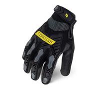 Ironclad Command Impact Work Gloves; Touch Screen Gloves Conductive Palm and Fingers, Impact Protection, Machine Washable, Sized S, M, L, XL, XXL (1 Pair) (Large, Black)