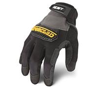 Ironclad Heavy Utility Work Gloves HUG, High Abrasion Resistance, Performance Fit, Durable, Machine Washable, Black & Grey Large