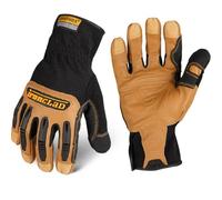 Ironclad Ranchworx Work Gloves RWG2, Premier Leather Work Glove, Performance Fit, Durable, Machine Washable, (1 Pair), RWG2-04-L