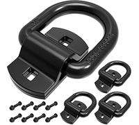 IRONDIY 4 PCS 1/2" Heavy Duty Bolt-On Forged D Rings,12000 LBS Tie Down Anchors D Ring Surface Mount Hooks for Trailers, Vans,Trucks, and Cargo Tie Downs,with Screws & Bolts