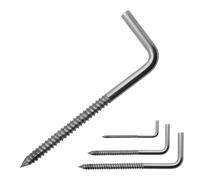 Irondo® L-Hook Hook Screw Stainless Steel V2A Screws Universal Hook Wood Thread Angle Screws, Size:5 x 111mm - 1 STK.