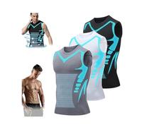 Ironfit Shirt Men,Muscle Memory Support Straightener,2025 New Shaping Sleeveless Shirt Compression Vest Crewneck Tummy Control Undershirts to Shape Your Body,Energy & Strength (Mixed, XXL)