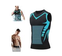 Ironfit Shirt Men,Muscle Memory Support Straightener,2025 New Shaping Sleeveless Shirt Compression Vest Crewneck Tummy Control Undershirts to Shape Your Body,Energy & Strength (Black, XXL)
