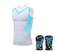 Ironfit Shirt, V Boost Men Shirt, IronFit v2, Crewneck Tummy Control Undershirts, Confidence and Strength for You (M,1pcs,White)