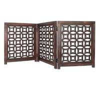 IRONGATE- Wooden Foldable Pet Dog Safety Gate with 3 Panel - 24 Inch -Free Standing Indoor Doorway Hall Stairs Dog Puppy Gate - Fully Assembled - Antique Brown - MDF